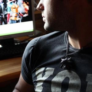 The Witcher Wild Hunt 3 Wolf Medallion Necklace